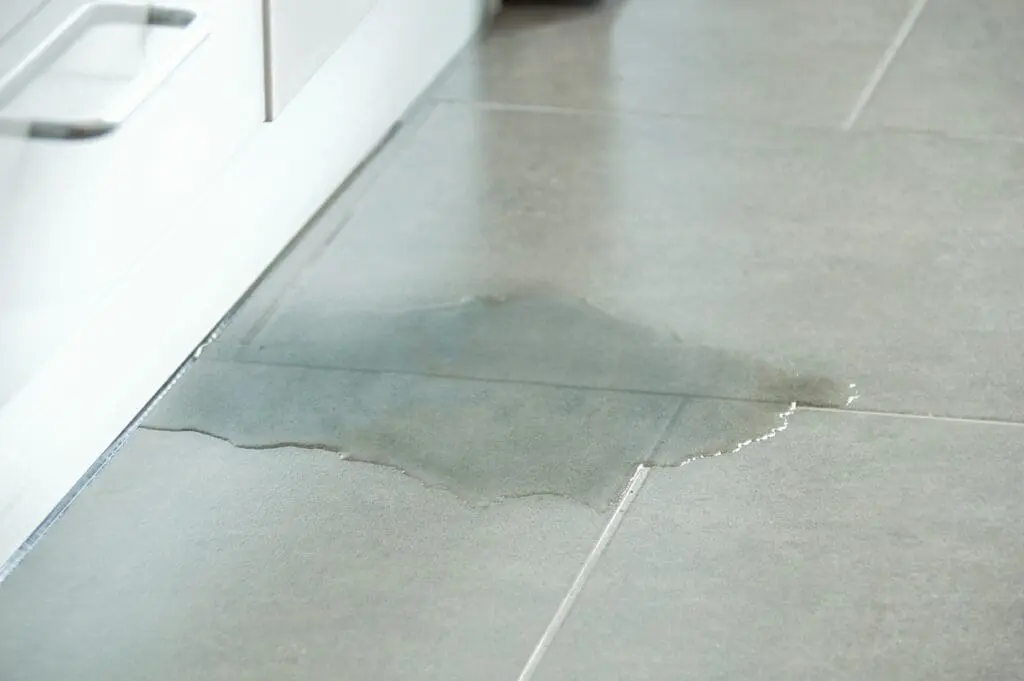 Water leaking from cabniet