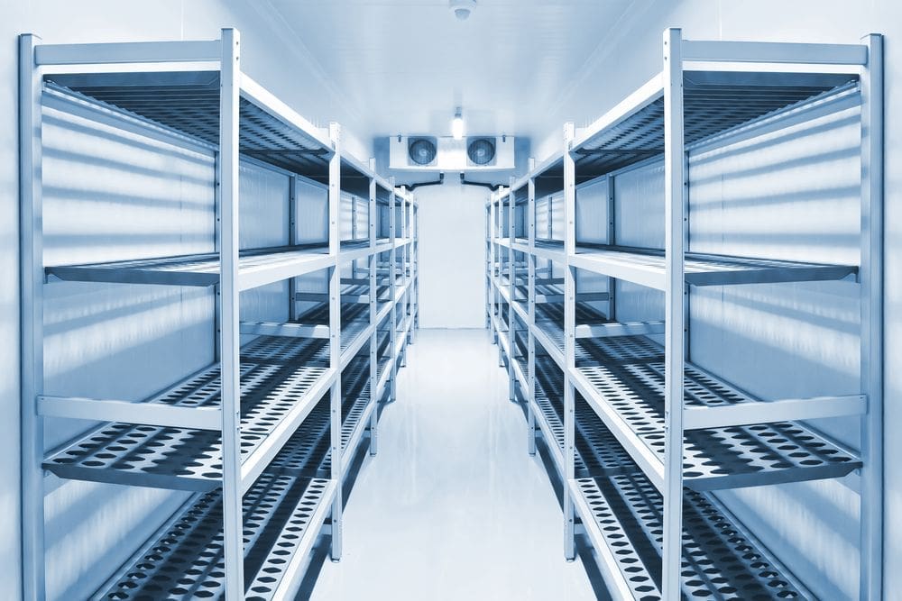 Refrigeration - Ambient Edge large walk-in freezer with shelves