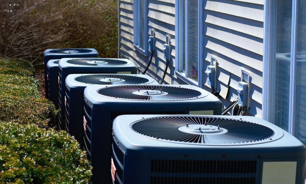 Commercial HVAC Service and Installation in Las Vegas, NV - Ambient Edge air conditioning units outside apartment complex