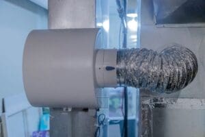 An HVAC damper working properly