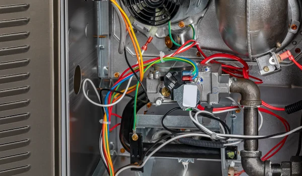 wires in a heating unit